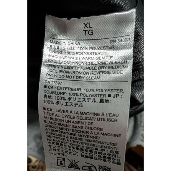 Banana Republic Mens XL Gray Vegan Suede Bomber Jacket Black Ribbed Trim EUC - Picture 4 of 5